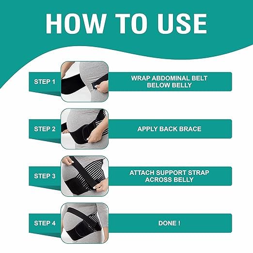 Pregnancy Support Belt Black - Color: Various Available