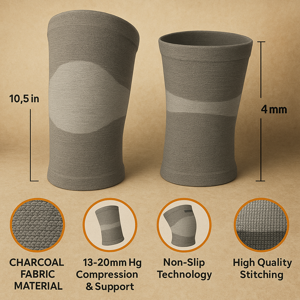 Bamboo Knee Support Grey - Color: Various Available