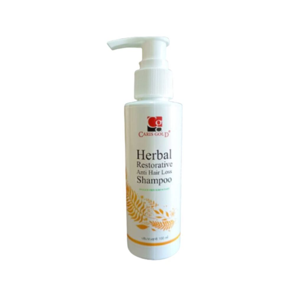 100 Ml Caris Gold Herbal Restorative Anti Hair Loss Shampoo - Color Code: White
