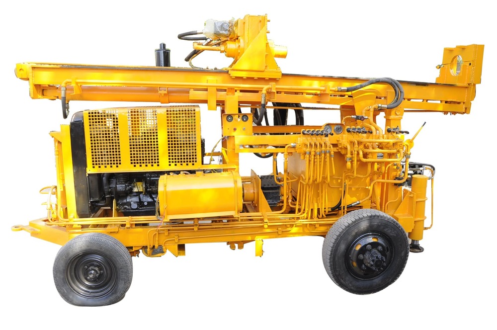 Jwc-15 Trolley Mounted Dthr Water Well Drilling Rig - Color: Yellow (Base)