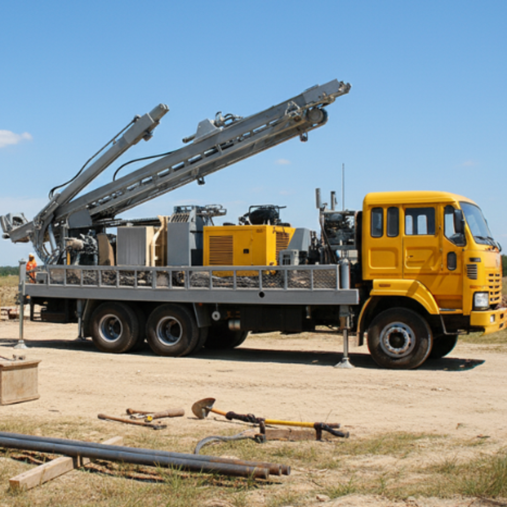 Solid 60 Truck Mounted Dthr Water Well Drilling Rig