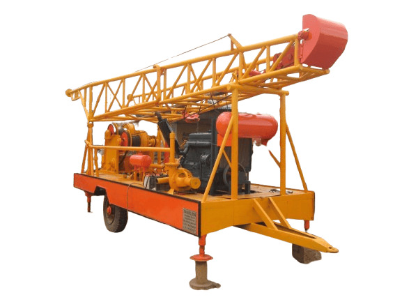 Jdmr-500 Direct Rotary Mud Drilling Rig - Color: Orange