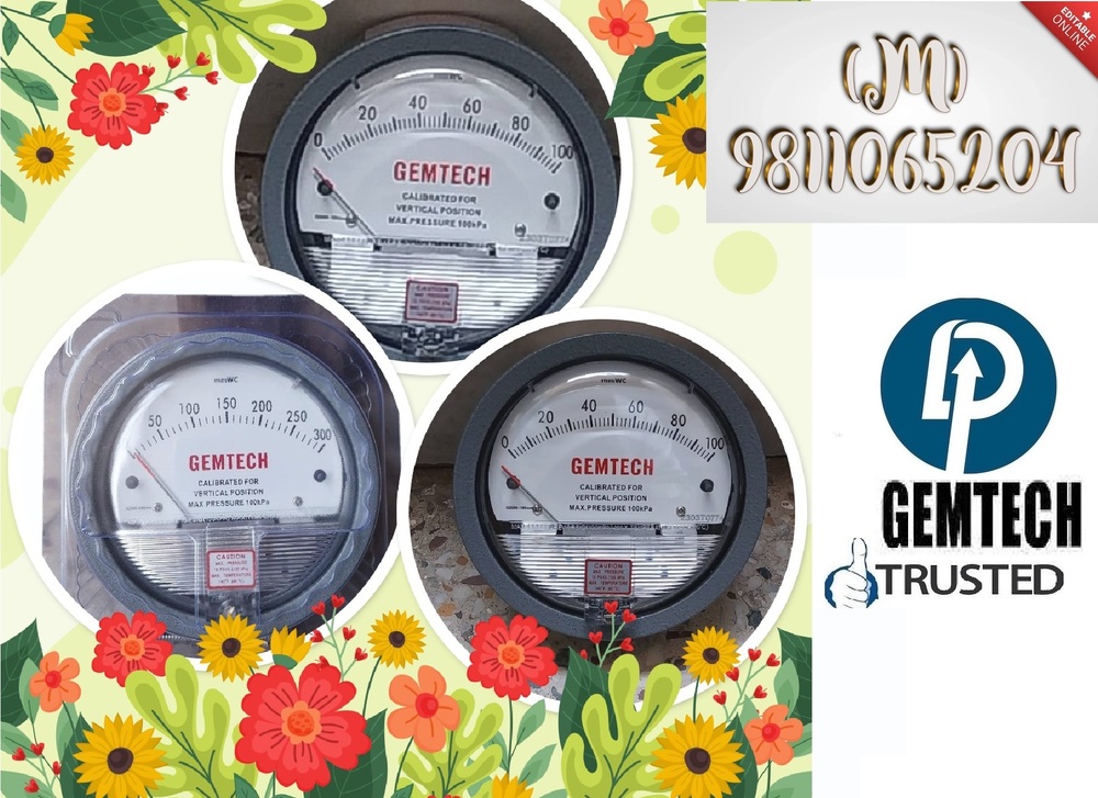 Affordable,Value for Budget GEMTECH Differential Pressure Gauge Dealers popular cities Haridwar