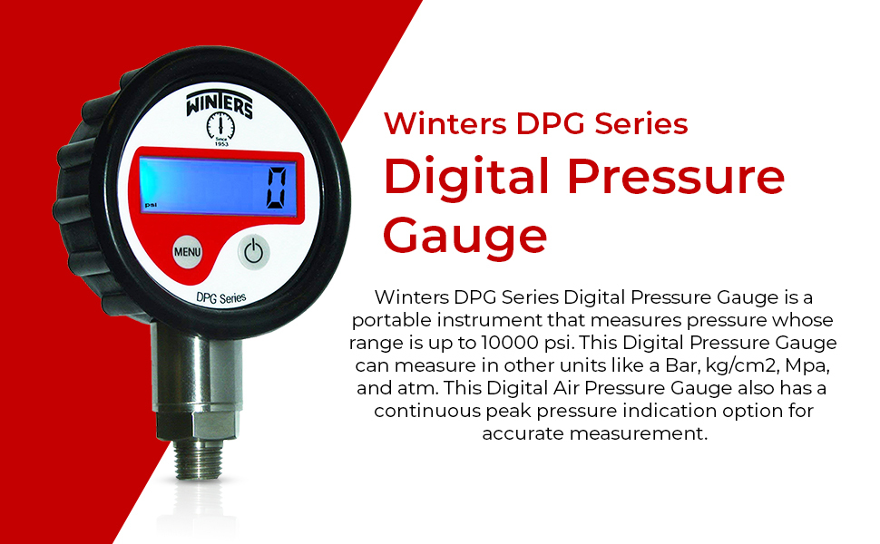 Winters Instruments Canada Digital Pressure Gauge MODEL DPG216 RANGE 0 To 200 PSI