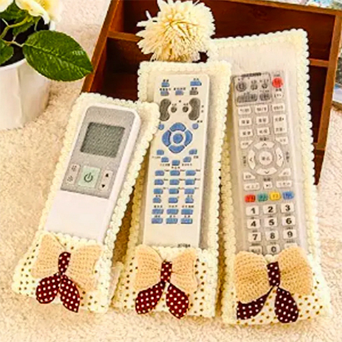 3 Pcs Cloth TV AC Remote Cover Set, China Fabric Remote Cover 3 Pcs Set, Multicolor Tv Remote Cover