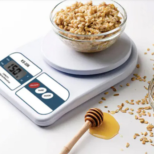White Electronic Digital Kitchen Scale Sf 400, Multipurpose Portable Digital Weighing Scale