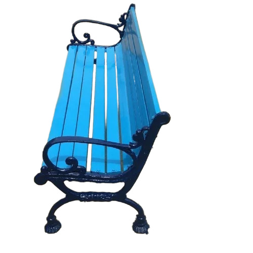 Cast Iron Garden Bench - Color: Brown