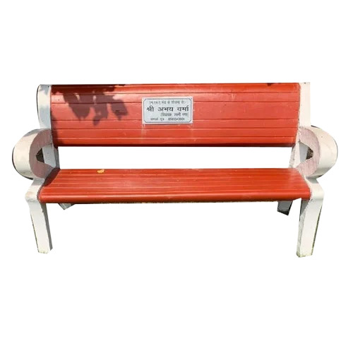 3 Seater Rcc Garden Bench - Color: Orange