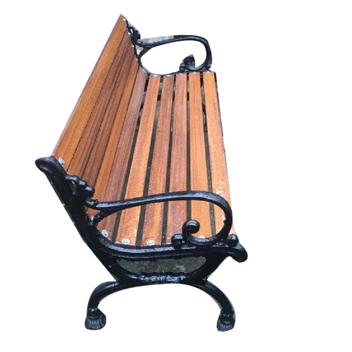 Mild Steel Outdoor Garden Bench - Color: Brown