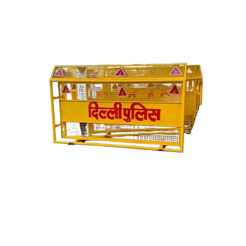 Police Traffic Barricade - Color: Brown