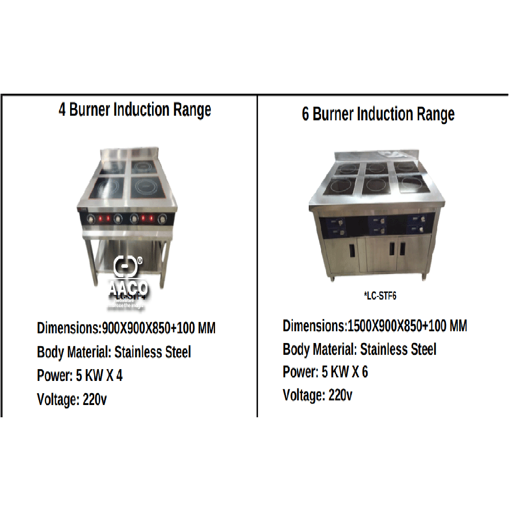 6 Burner Induction Range