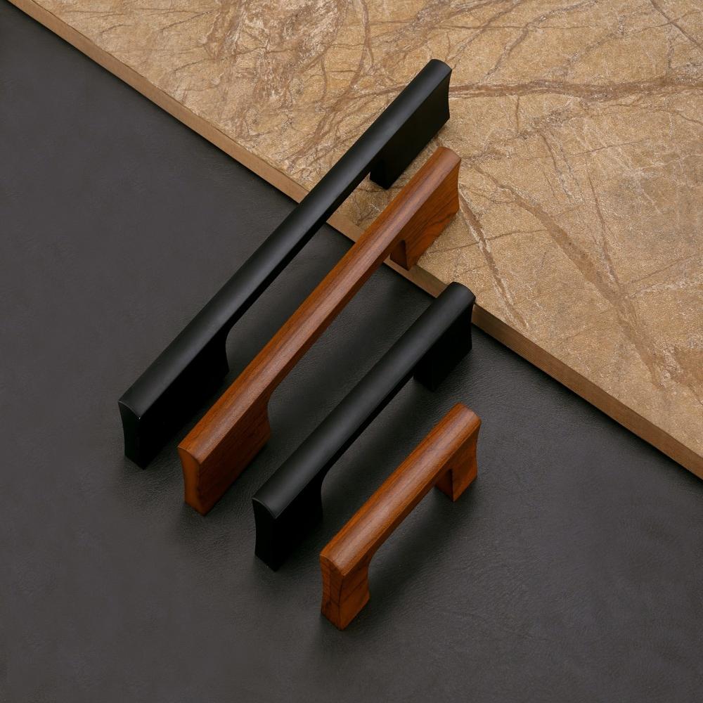 Aluminum Cabinet Handle - Color: Wood