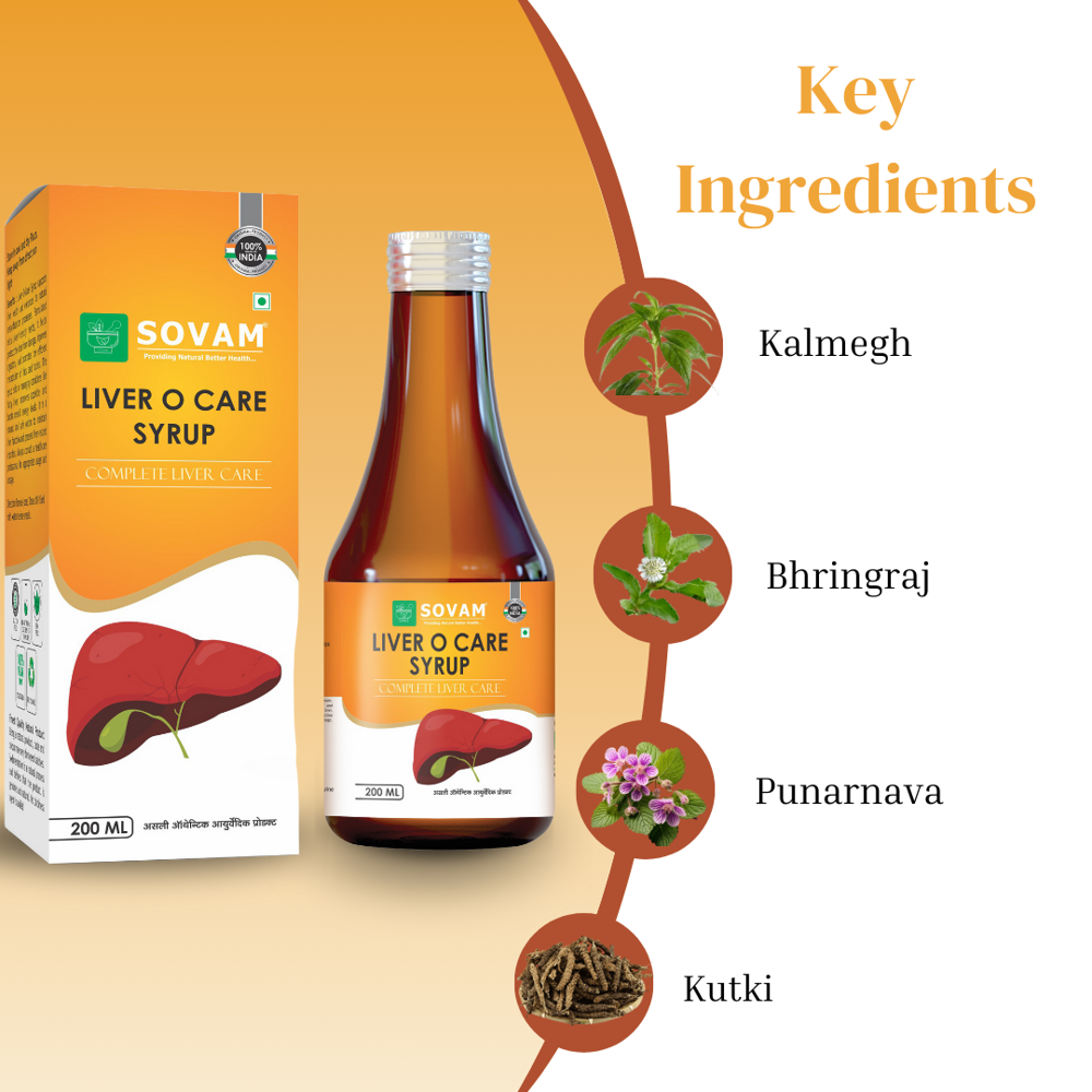 Sovam Liver O Care Syrup 200ml - Age Group: For Adults
