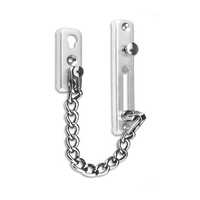 Slide Bolt Door Chain Lock - Color: Silver