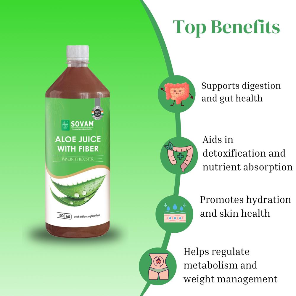 Sovam Aloe Vera With Fiber Juice 1000 ml