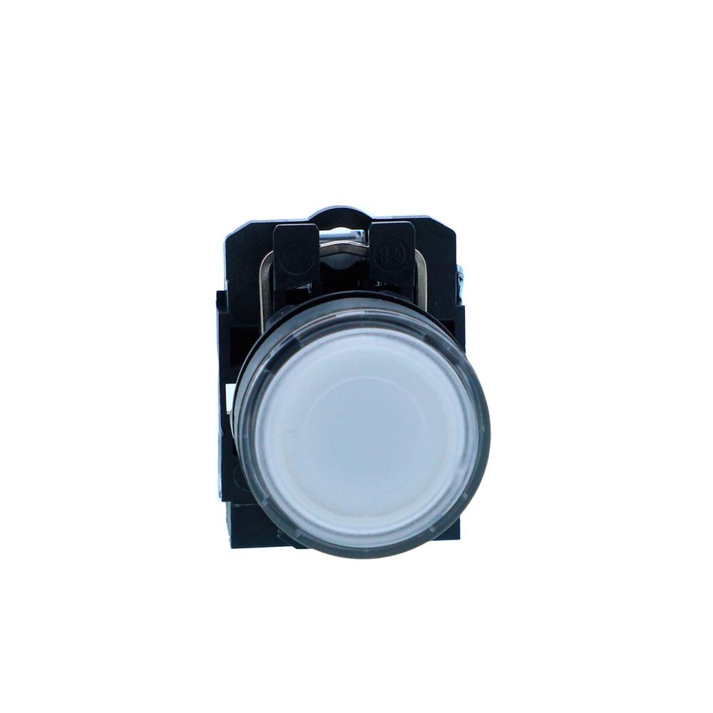 Xb5aw31b1n- Illuminated Pushbutton, Harmony Xb5n Xb7n, Plastic, Flush, White, 22mm, Spring Return, 24v Ac Dc, 1 No - Current Rating: 10 A