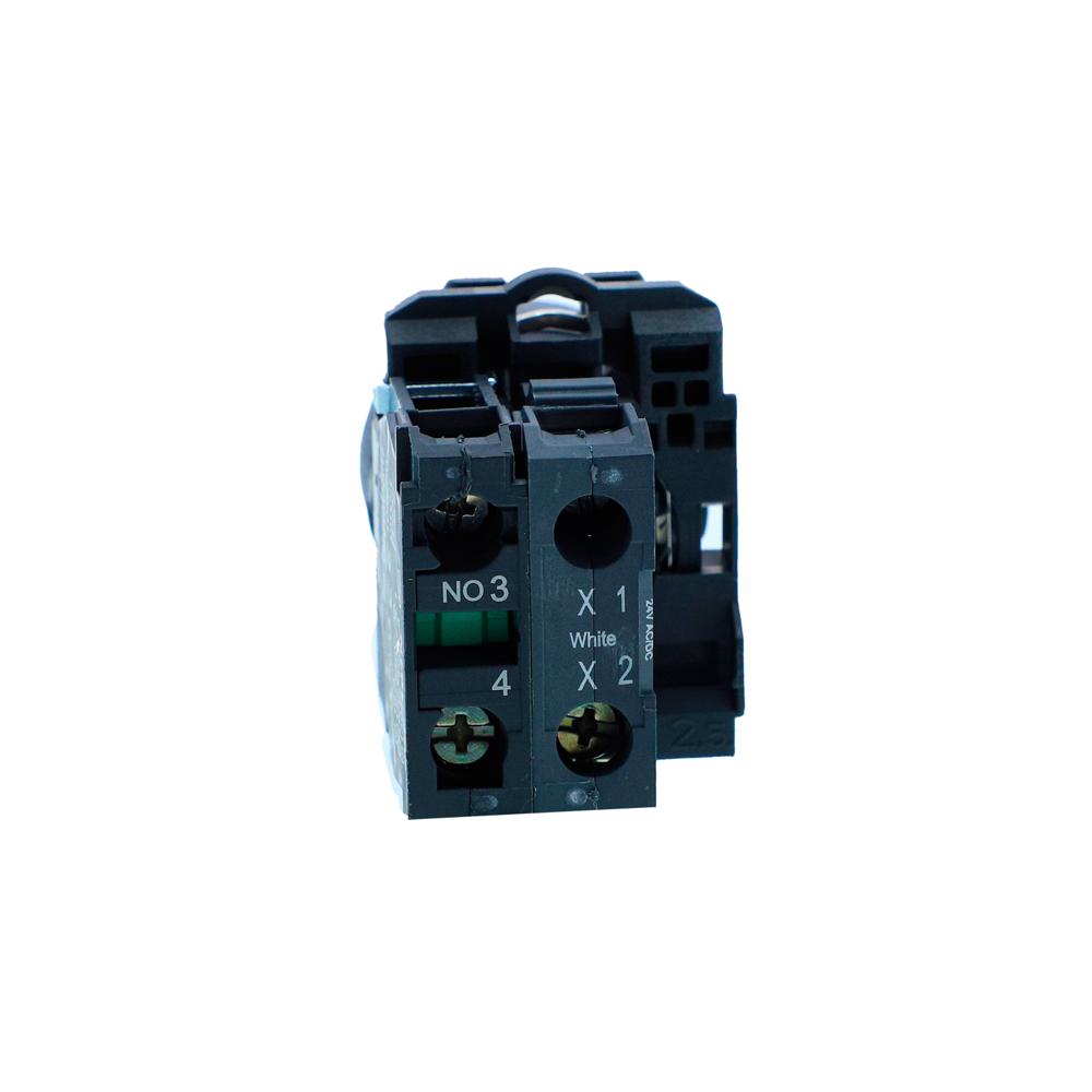 Xb5aw31b1n- Illuminated Pushbutton, Harmony Xb5n Xb7n, Plastic, Flush, White, 22mm, Spring Return, 24v Ac Dc, 1 No - Current Rating: 10 A