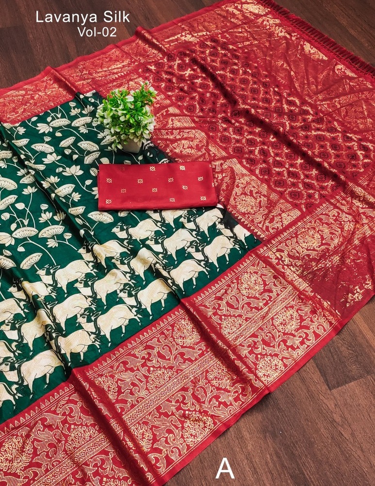 KALAMKARI DIGITAL PRINT SAREE