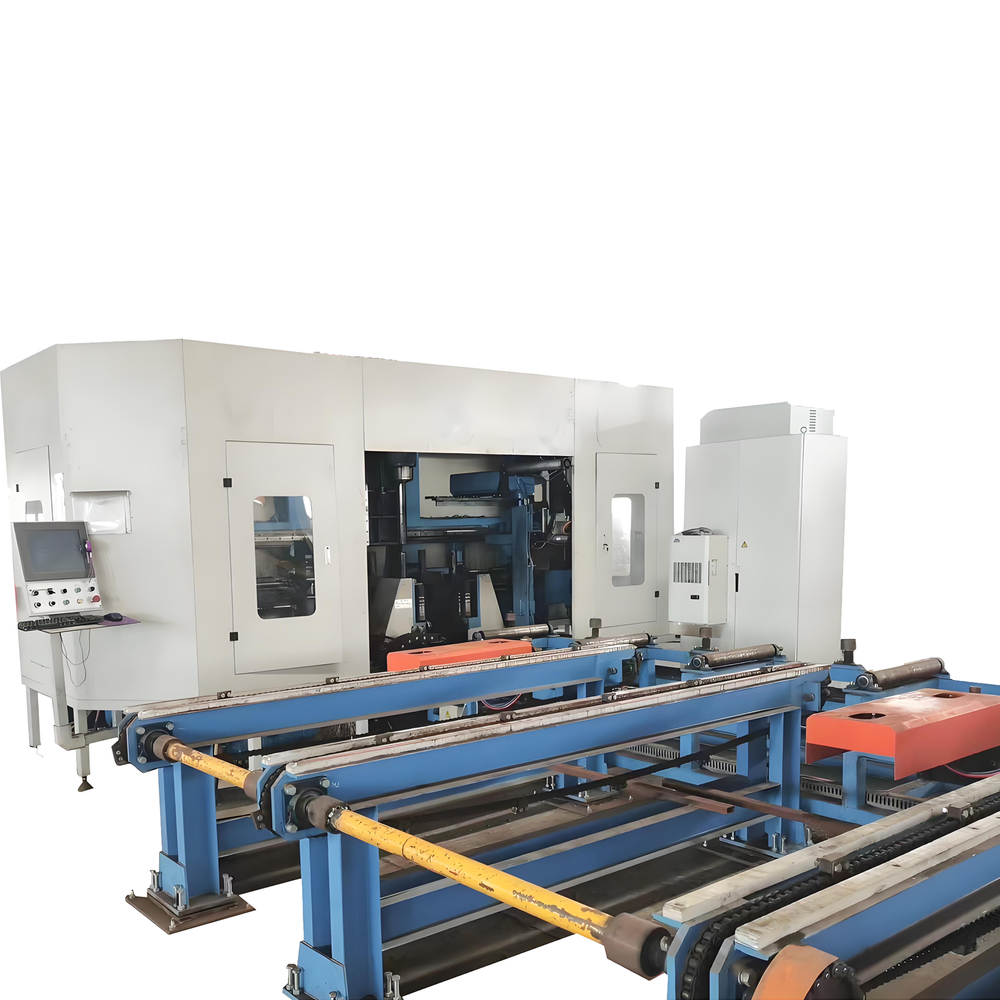 2 Kw Servo Motor Drilling Infeed Cnc H-Beam Drilling Shearing And Tapping Machine Line - Feature: High Speed