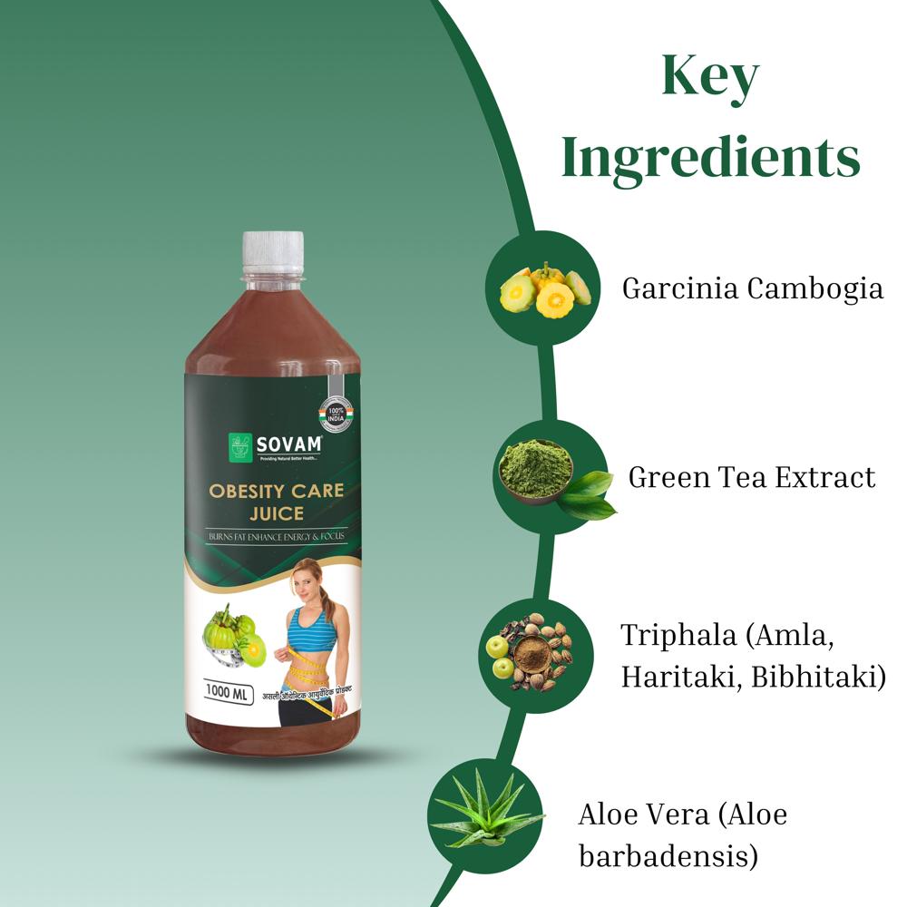 Sovam Obesity Care Juice 1000 Ml - Age Group: For Adults