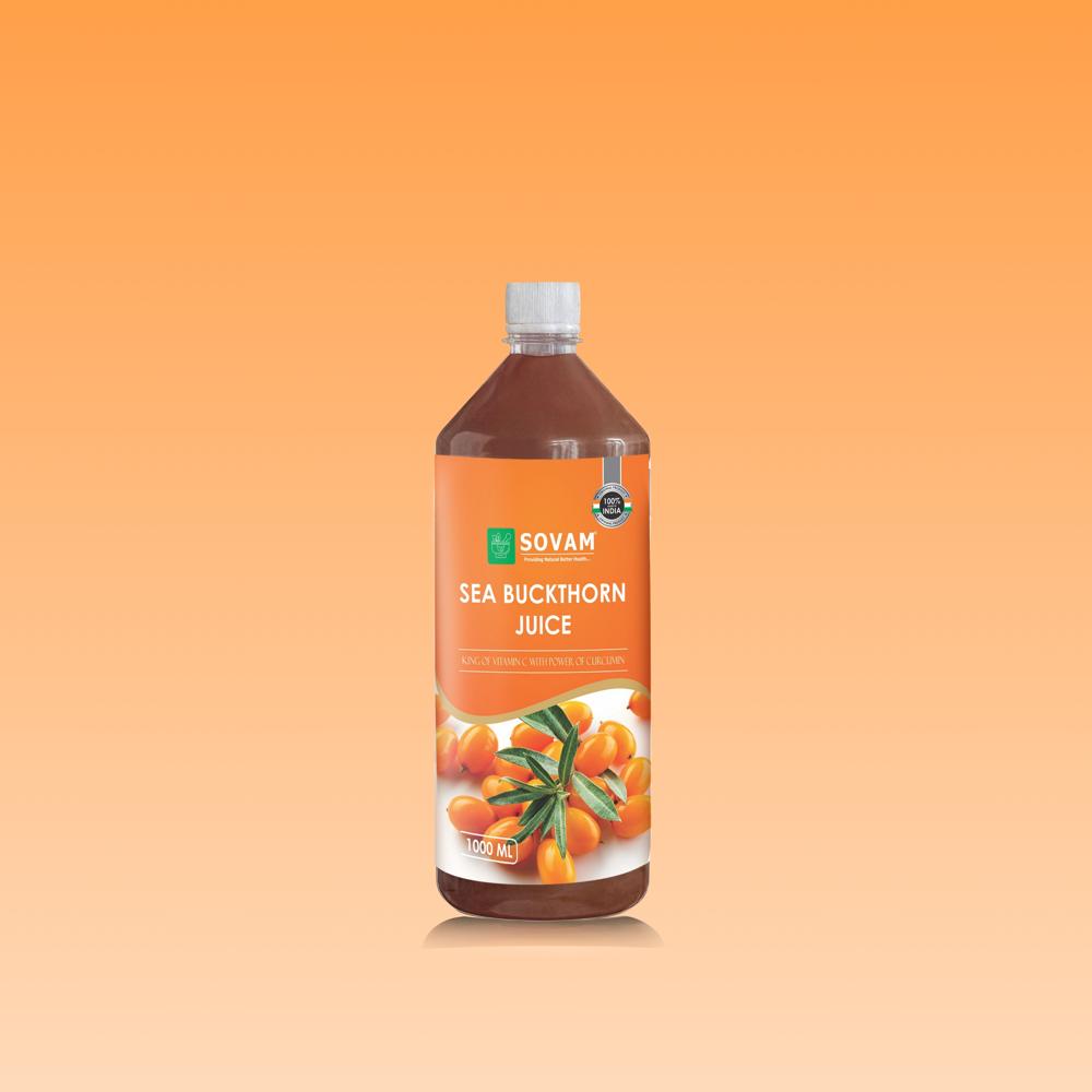 Sovam Sea Buckthorn Juice 1000 Ml - Age Group: For Adults