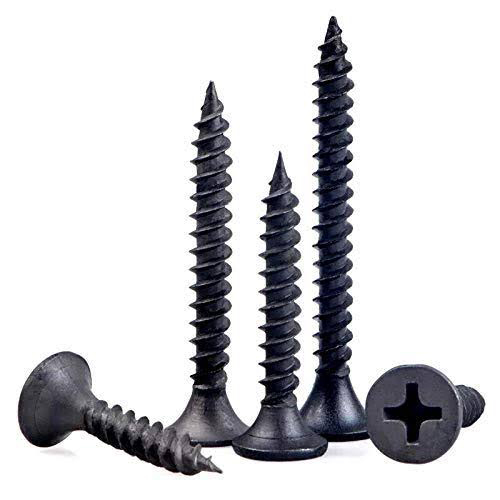 Drywall Screw Black Polished Finish - Size: Various