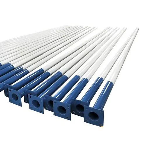 Mild Steel Light Pole - Color: White And Blue