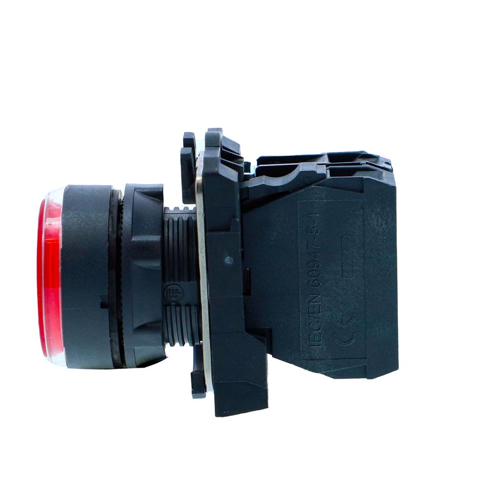 Xb5aw34b2n-illuminated Pushbutton, Harmony Xb5n Xb7n, Plastic, Flush, Red, 22mm, Spring Return, 24v Ac Dc, 1 Nc - Color: Red