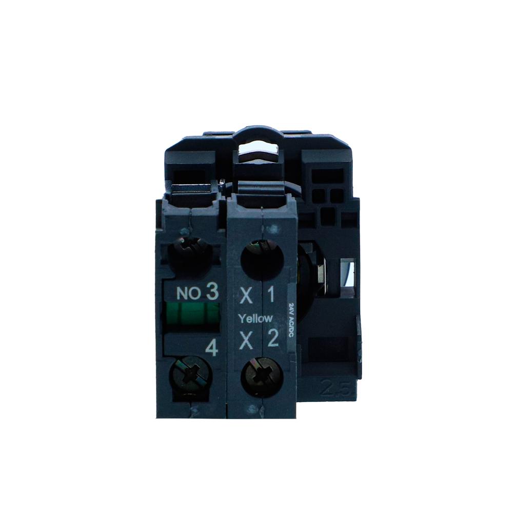 Xb5aw35b1n-illuminated Pushbutton, Harmony Xb5n Xb7n, Plastic, Flush, Yellow, 22mm, Spring Return, 24v Ac Dc, 1 No - Current Rating: 10 A