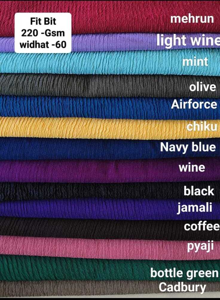 Fit Bit Polyester Lycra Fabric