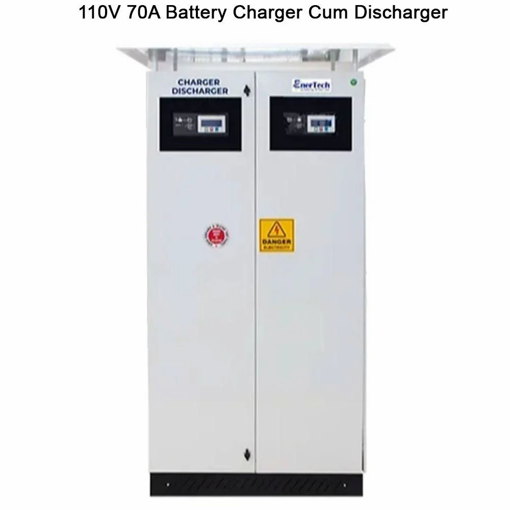 110V 70A Battery Charger Cum Discharger - Features: Over Voltage Protection Short Circuit Protection Reverse Polarity Protection Auto Cut-Off When Fully Charged Digital Display Fan Cooling