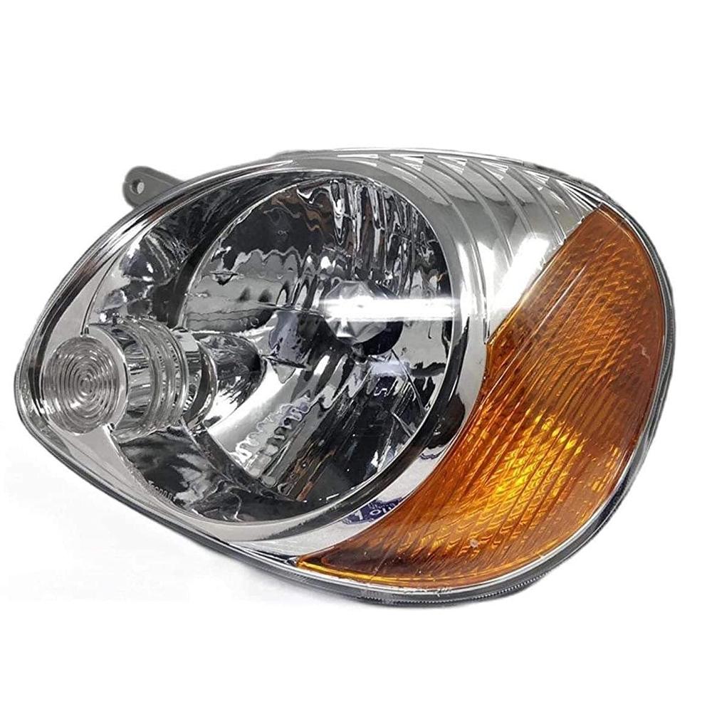 K D Headlight For Hyundai Santro 1998-2003 ( Without Adjustable Motor) - Body Material: Plastic
