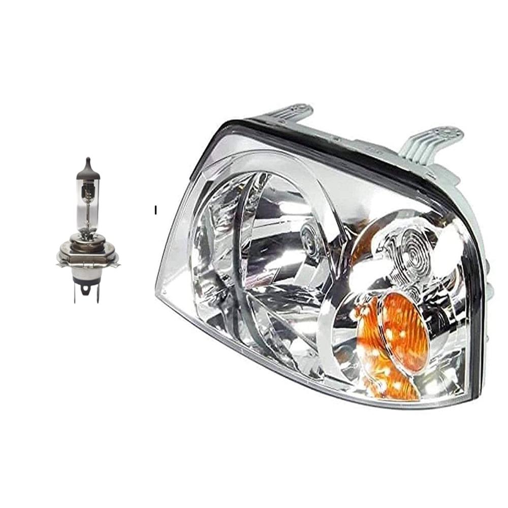 K D Headlight Assembly for Hyundai Santro Xing with BULB (2003-2014) ( WITHOUT ADJUSTABLE MOTOR)