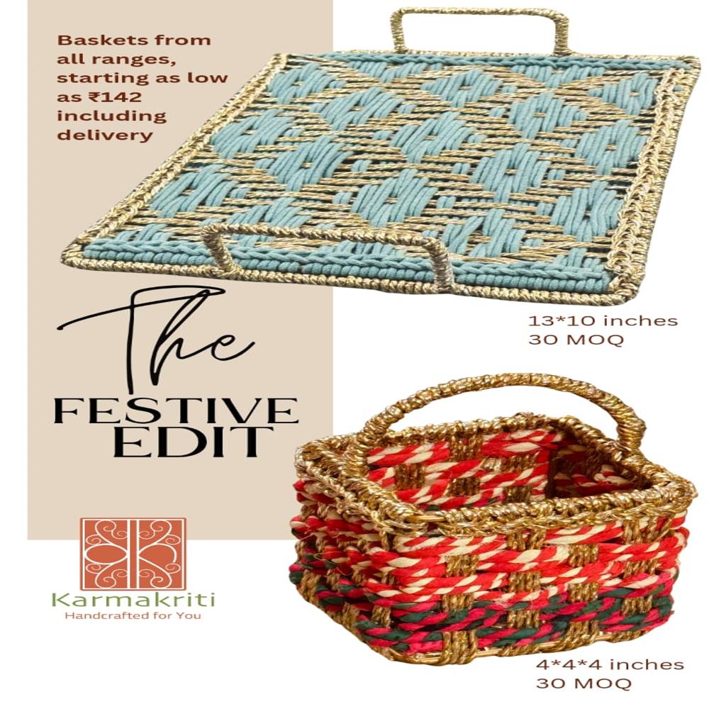 Luxury Gifting Baskets And Trays - Depth: 5.5 Inch (in)