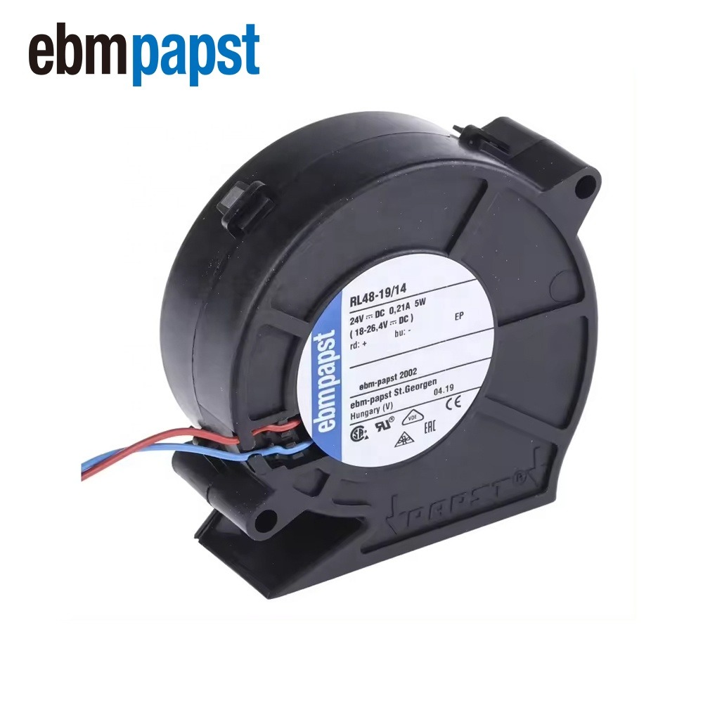 ebmpapst RL48-19/14 24V DC 0.21A 5W 16.5CFM 0.7A 4400RPM Turbo Blower Centrifugal Cooling Fan RL48-18/12 RL48-19/12