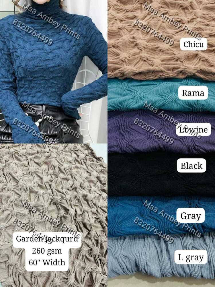 Garden Jacquard Polyester Lycra Fabric