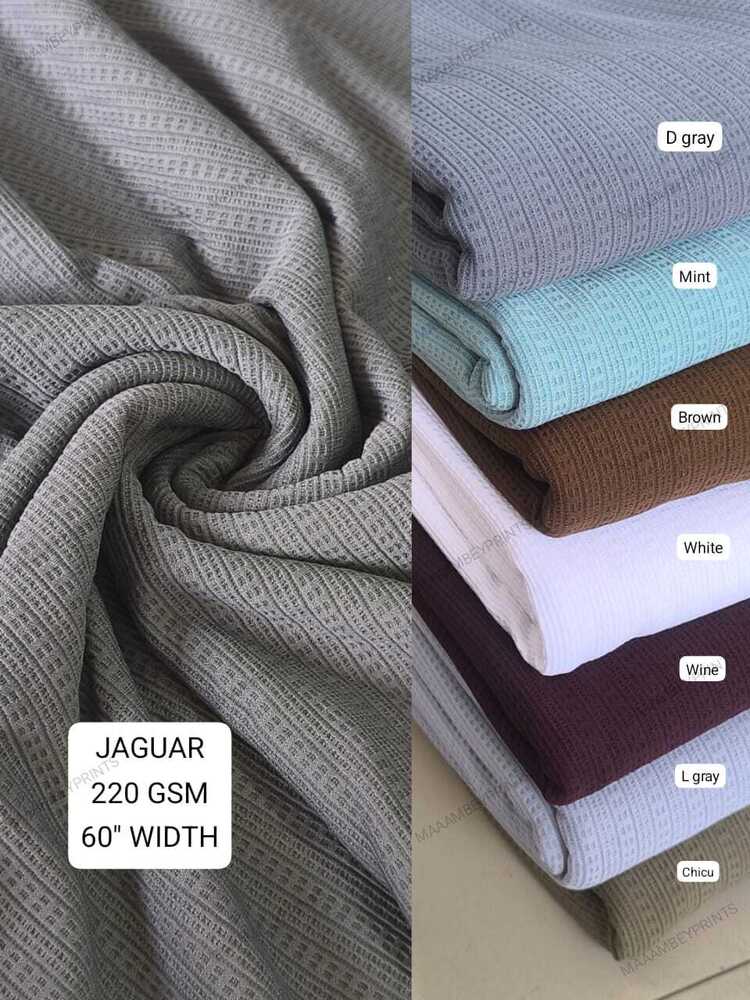 Jaguar Polyester Lycra Fabric