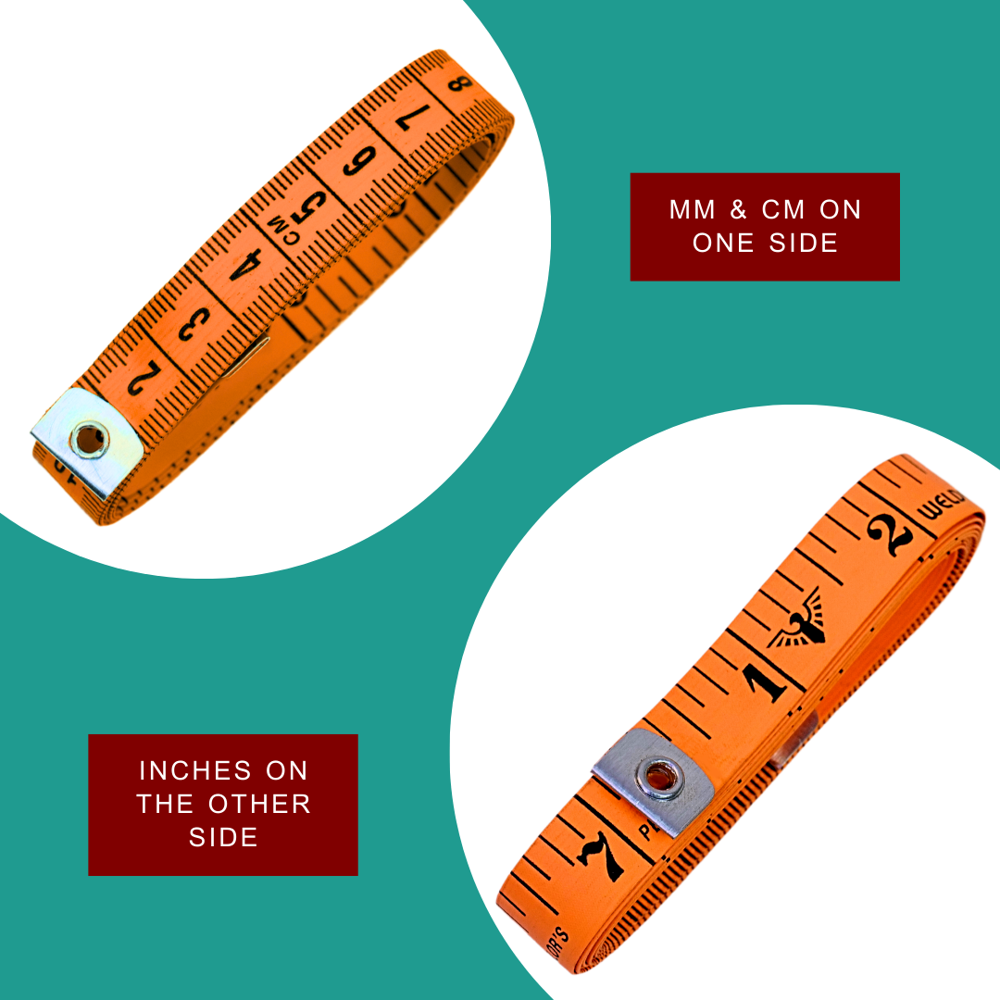 Welden Inch Tape, Tailor Measuring Tape, Fiberglass Tape Measure for Sewing and Body Measurement 1535