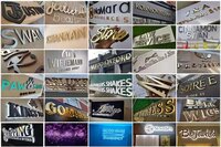 3d steel letter and acrylic letters
