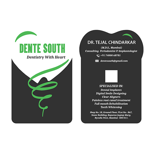 Dente South Visiting Card - Advantage: Smudge-Proof And Scratch-Resistant