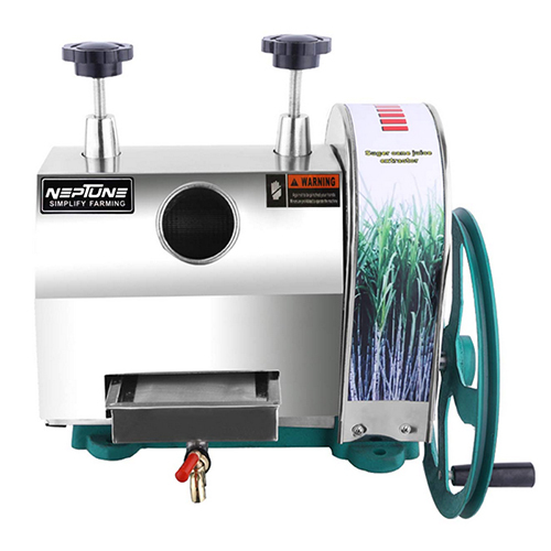 Neptune Strong & Durable Stainless Steel Manual Sugar Cane Juice Machine With Hand Sugar Cane Juicer - Color: Silver