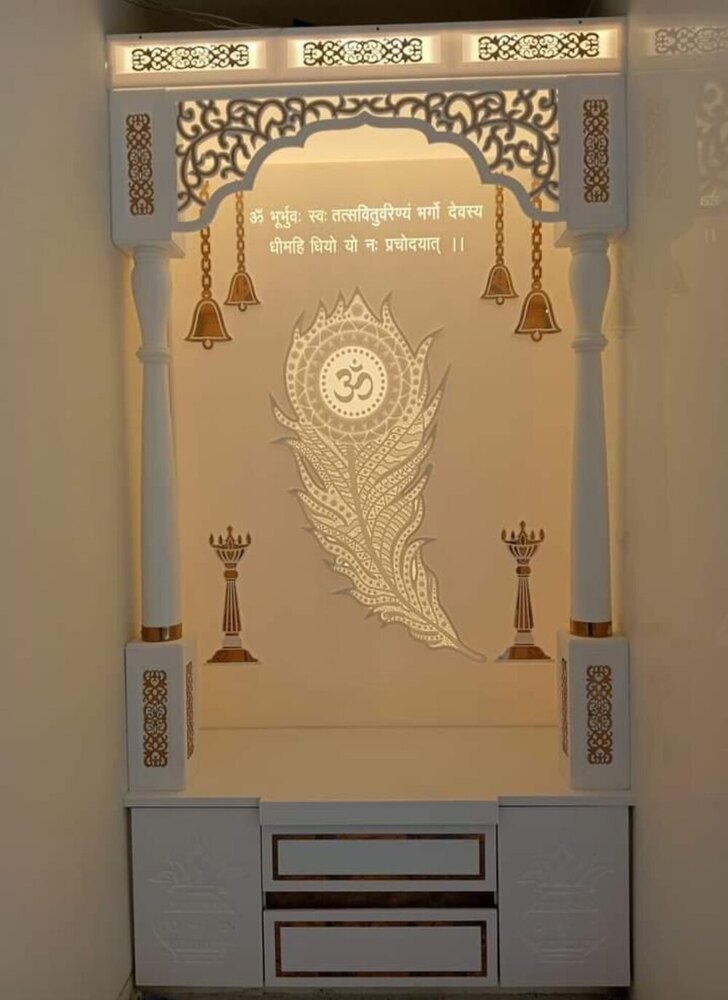 White Acrylic Home Temple