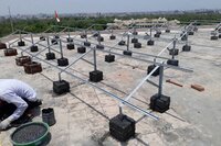 Solar Rcc Rooftop Structure - Hot-dip Galvanized Iron, Fixed/adjustable Tilt, Wind Load Resistance, Walkway Path, Earthing & Lightning Protection