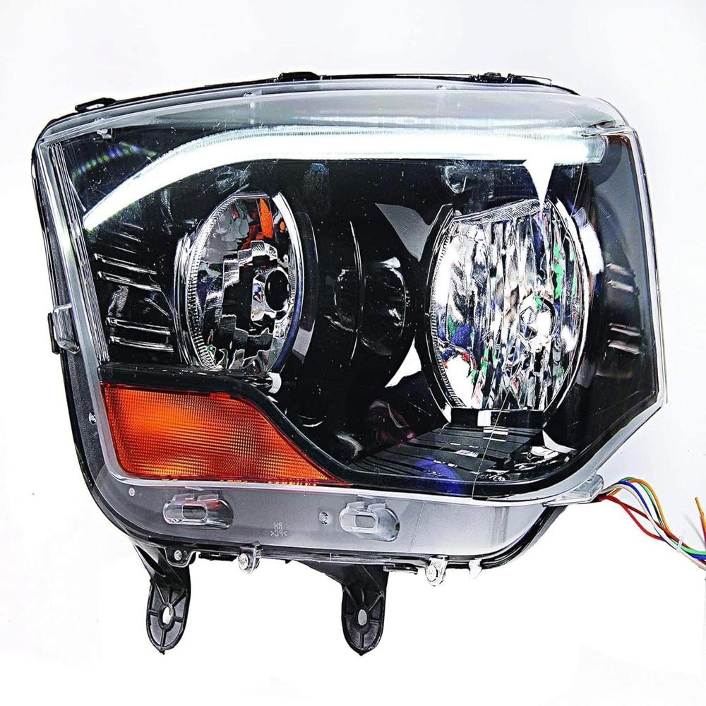 K D Headlight For Mahindra Scorpio S2/S10/S11/ S9/ S12/ S7 (All S Variants) Without Projector | Halogen - Body Material: Plastic