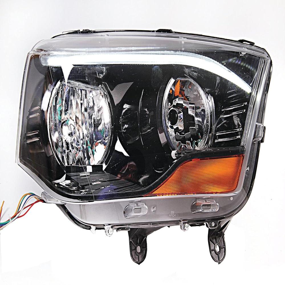 K D Headlight For Mahindra Scorpio S2/s10/s11/ S9/ S12/ S7 (All S Variants) Without Projector | Halogen - Body Material: Plastic