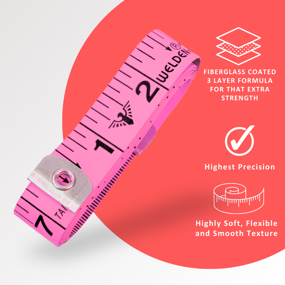 Welden Tailor Inch Tape,  Measuring Tape, Fiberglass Tape Measure for Sewing and Body Measurement 1585