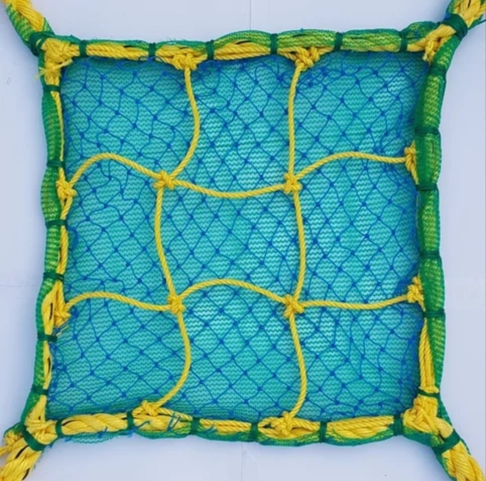 Polypropylene Green And Yellow 4Mm Triple Layer Safety Net - Color: Multi Colour