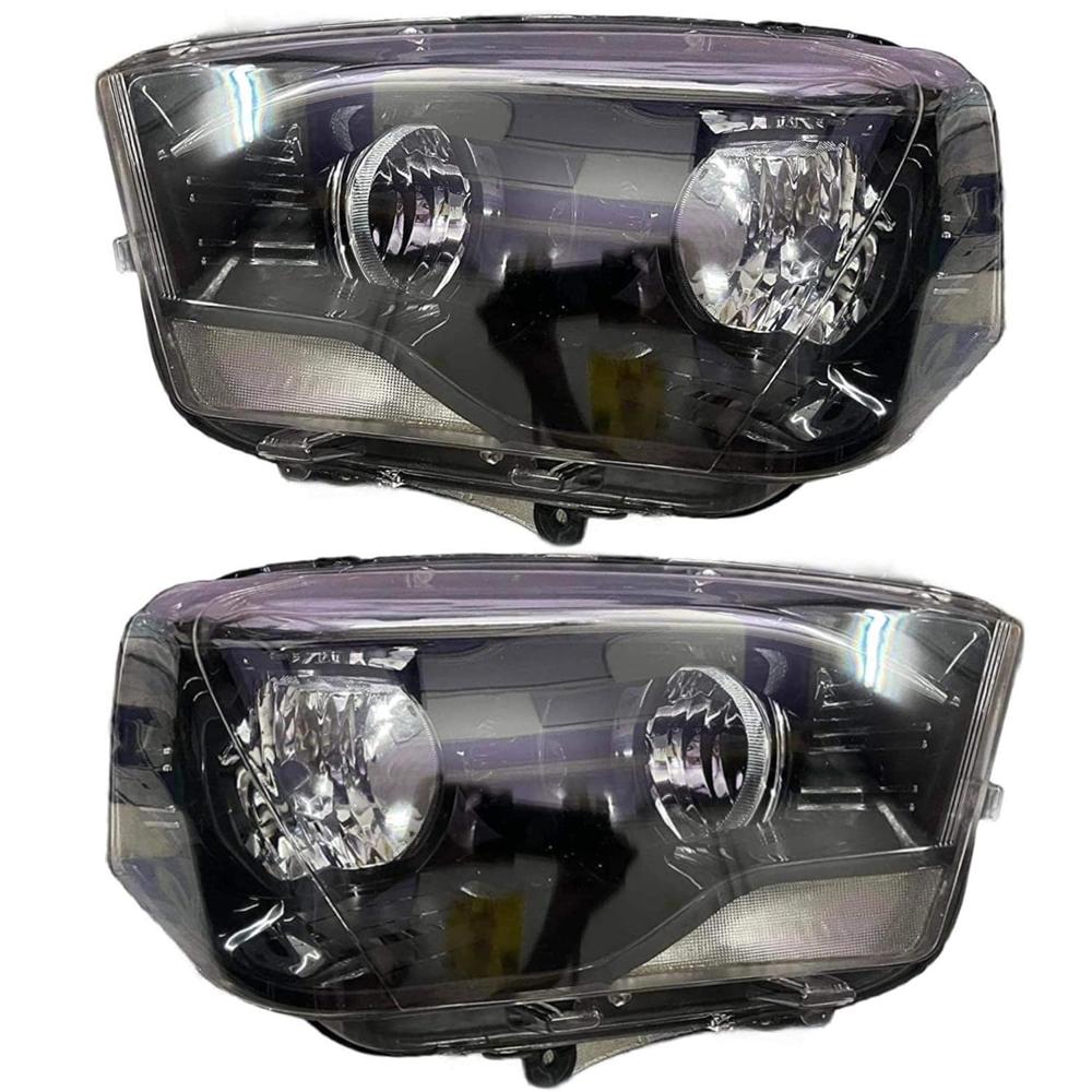 K D Headlight For Mahindra Scorpio (White) 2014-Now (No Projector) ( Without Adjustable Motor) - Body Material: Plastic