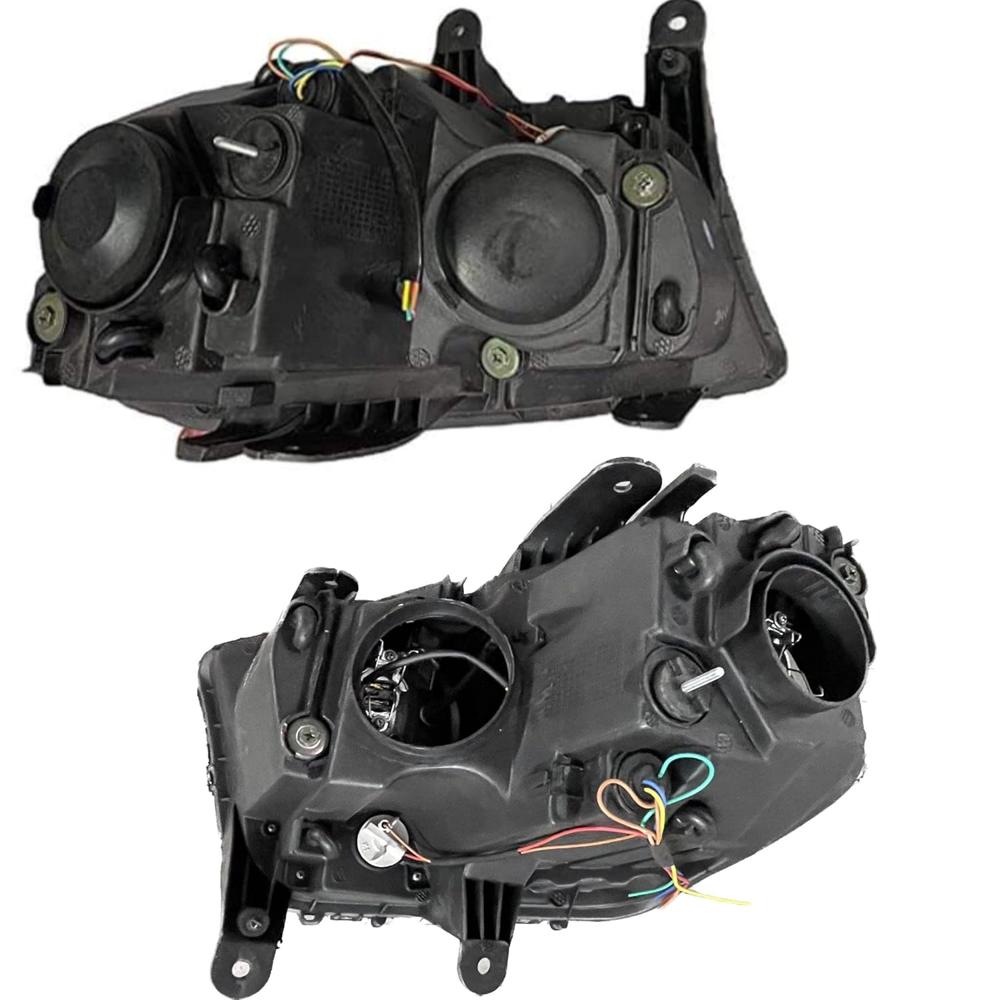 K D Headlight For Mahindra Scorpio (White) 2014-now (No Projector) ( Without Adjustable Motor) - Body Material: Plastic