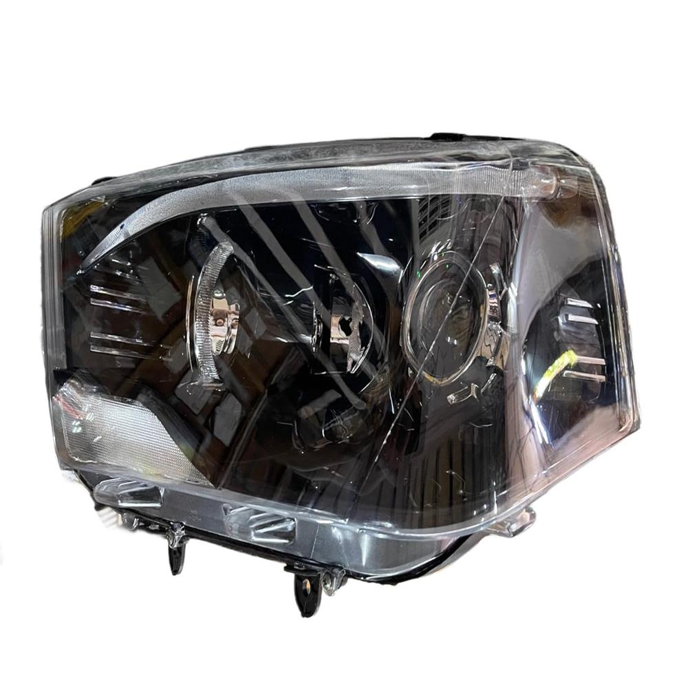 Headlight For Mahindra Scorpio With Projector, 2014-now (White) - Body Material: Plastic
